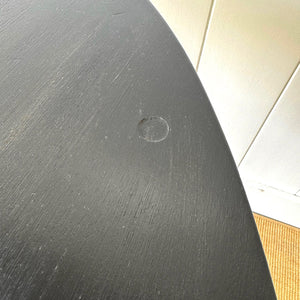 Antique English Ebonized Demi Lune Side Table