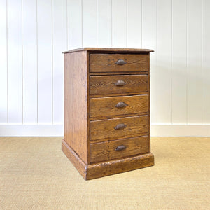 An Antique Pine Set or Bank of Drawers