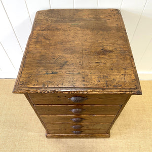 An Antique Pine Set or Bank of Drawers