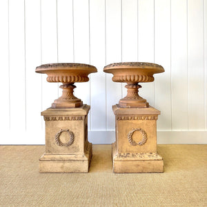 A Delightful Pair of Antique Garden Urns