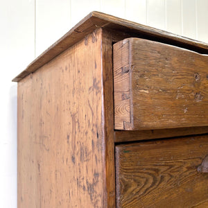 An Antique Pine Set or Bank of Drawers