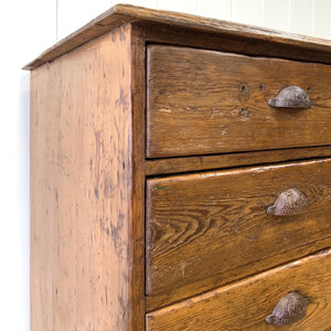 An Antique Pine Set or Bank of Drawers
