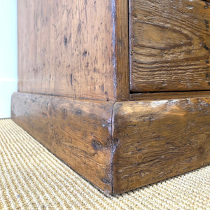 An Antique Pine Set or Bank of Drawers