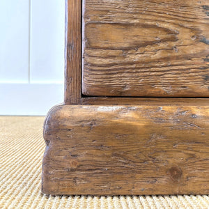 An Antique Pine Set or Bank of Drawers