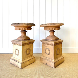 A Delightful Pair of Antique Garden Urns