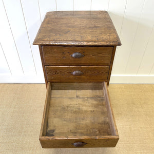 An Antique Pine Set or Bank of Drawers