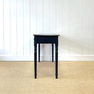 A Heavy Oak Ebonized Victorian Side Table or Console c1860