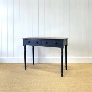 A Heavy Oak Ebonized Victorian Side Table or Console c1860