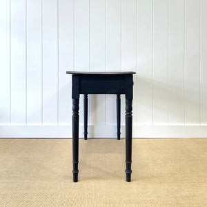 A Heavy Oak Ebonized Victorian Side Table or Console c1860