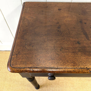 A Heavy Oak Ebonized Victorian Side Table or Console c1860