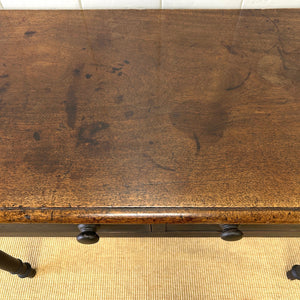 A Heavy Oak Ebonized Victorian Side Table or Console c1860