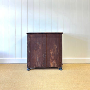 A Blue English Pine Chest of Drawers Dresser c1890