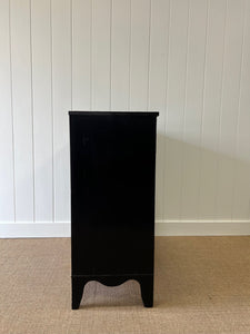 An English Ebonized Georgian Mahogany Chest of Drawers Dresser c1800
