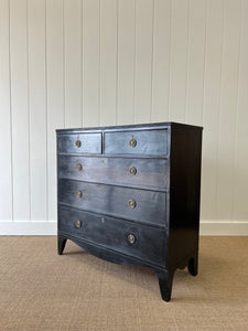 An English Ebonized Georgian Mahogany Chest of Drawers Dresser c1800