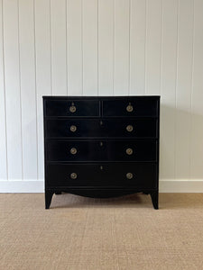 An English Ebonized Georgian Mahogany Chest of Drawers Dresser c1800