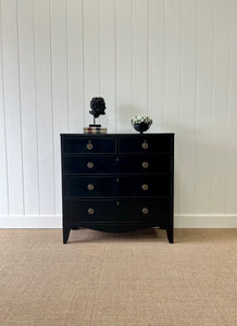 An English Ebonized Georgian Mahogany Chest of Drawers Dresser c1800