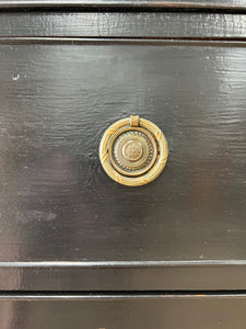 An English Ebonized Georgian Mahogany Chest of Drawers Dresser c1800