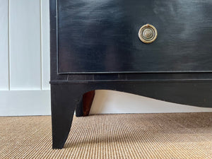 An English Ebonized Georgian Mahogany Chest of Drawers Dresser c1800