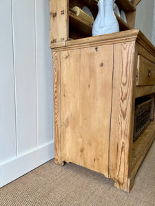A Large Late 19th Century Pine Welsh Dresser or Cupboard