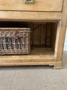 A Large Late 19th Century Pine Welsh Dresser or Cupboard