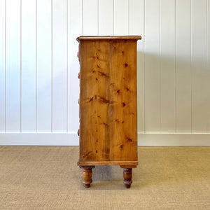 A 19th Century English Pine Chest of Drawers/Dresser with Tulip Feet