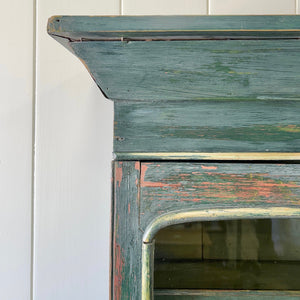 A 19th Century Pine Welsh Dresser Green/Blue Paint