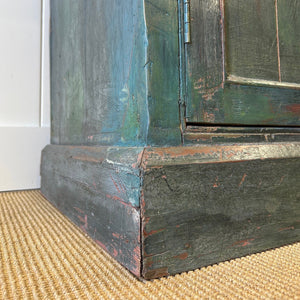A 19th Century Pine Welsh Dresser Green/Blue Paint