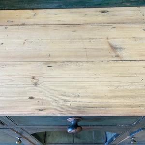 A 19th Century Pine Welsh Dresser Green/Blue Paint