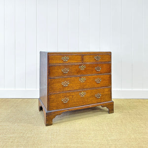 A Beautiful English Georgian Oak Chest of Drawers