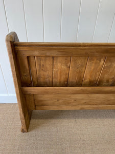 An Antique English Pine 8ft Bench c1890