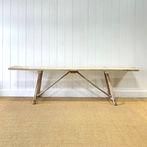 An Antique French Bleached Washboard Table c1890