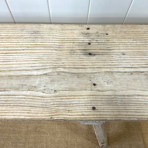 An Antique French Bleached Washboard Table c1890