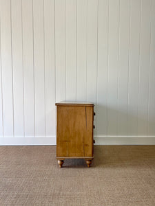 An Antique English Pine Chest of Drawers Dresser with Wooden Knobs c1890