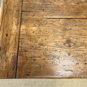 An Antique Country Pine 9ft Plank Top Dining Table