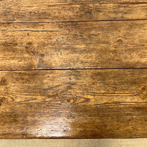 An Antique Country Pine 9ft Plank Top Dining Table