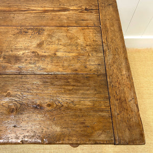 An Antique Country Pine 9ft Plank Top Dining Table