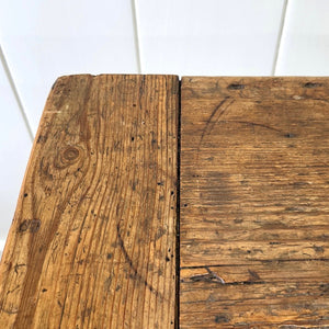 An Antique Country Pine 9ft Plank Top Dining Table