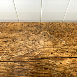 An Antique Country Pine 9ft Plank Top Dining Table