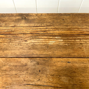 An Antique Country Pine 9ft Plank Top Dining Table