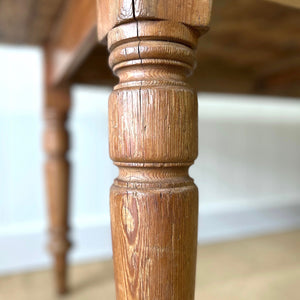 An Antique Country Pine 9ft Plank Top Dining Table