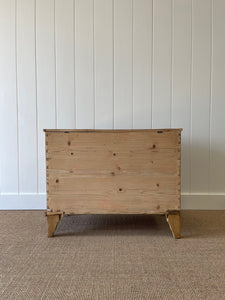 An English Pine Mule Chest Trunk or Blanket Box c1890