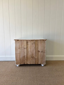An English Pine Painted White Chest of Drawers Dresser c1890