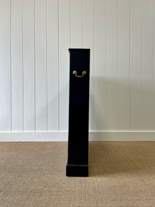 A Short and Narrow 19th Century English Ebonized Mahogany Bookcase