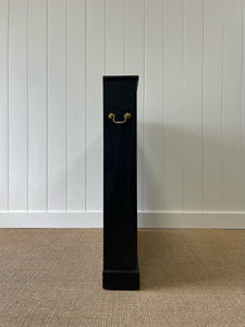 A Short and Narrow 19th Century English Ebonized Mahogany Bookcase