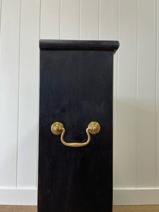 A Short and Narrow 19th Century English Ebonized Mahogany Bookcase