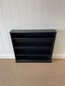 A Short and Narrow 19th Century English Ebonized Mahogany Bookcase