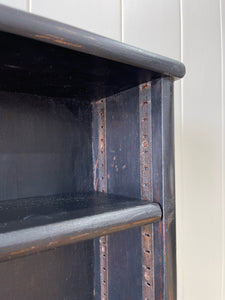 A Short and Narrow 19th Century English Ebonized Mahogany Bookcase
