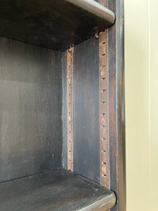 A Short and Narrow 19th Century English Ebonized Mahogany Bookcase