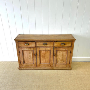 A Handsome Antique English Pine Sideboard c1890