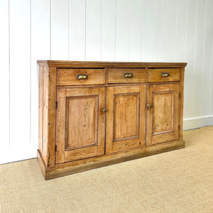 A Handsome Antique English Pine Sideboard c1890